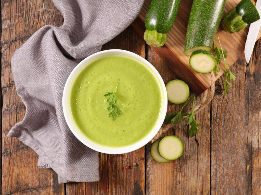 Recette de potage aux courgettes