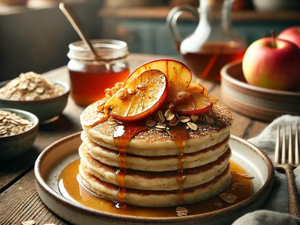 Recette Crêpes protéinées pommes, cannelle et avoine