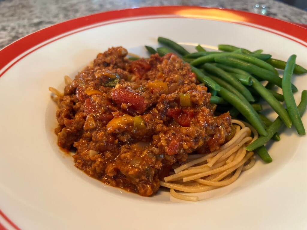Recette sauce à spaghetti sans viande de Caroline